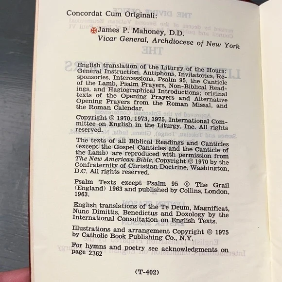 Liturgy of the HoursVolume IILent & EasterImitation Leather Binding